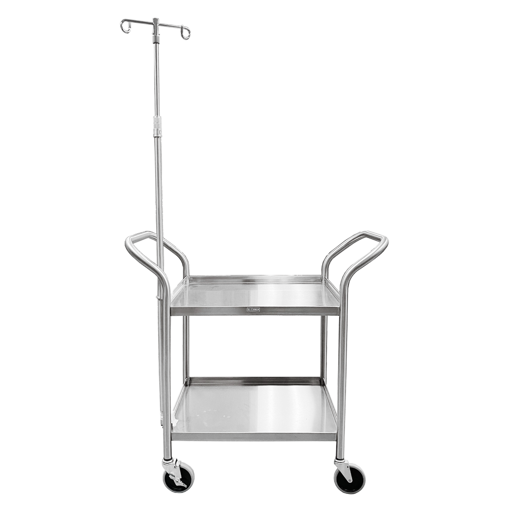 7537 Heavy Duty Stainless Steel Medical Utility Cart (Optional IV
